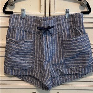 Stripped Linen Shorts